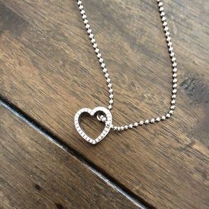 Coach Sterling Silver Heart Necklace
